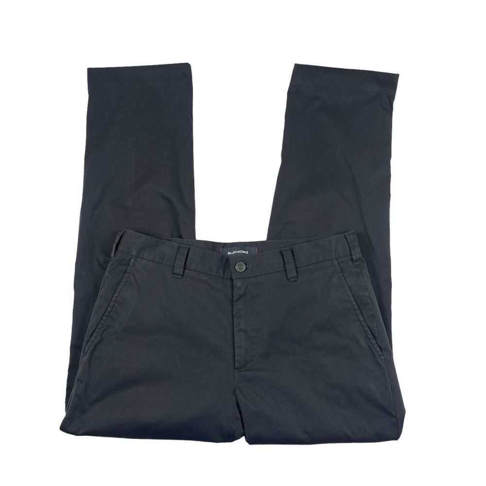 Bluffworks Gray Performance Mens Chino Pant Regular Fit Size 32X32